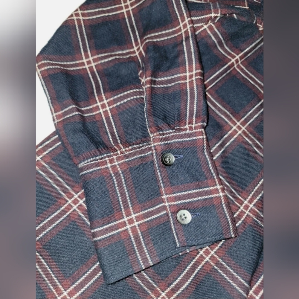 XL Madewell 100% Cotton Berkshire Plaid Ruffle Yoke Button Down Long Sleeve - Picture 6 of 8